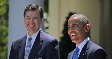 James Comey and then-President Obama